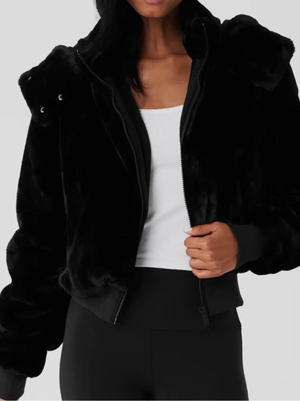 Alo Yoga Faux Fur Foxy Jacket Size S